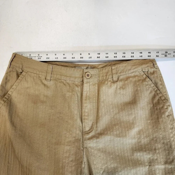 The Territory Ahead Women's Vintage Cotton Striped Tan Pants Size 14 - Picture 7 of 9